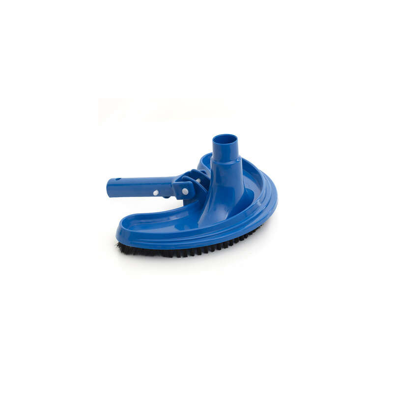 Tête de Balai brosse fond de piscine forme demi lune - Bleu - à brancher sur aspiration de la piscine