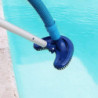 Tête de Balai brosse fond de piscine forme demi lune - Bleu - à brancher sur aspiration de la piscine