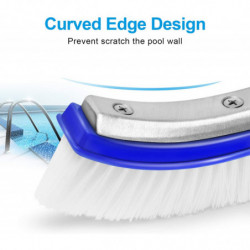 Brosse en alu pour paroi de piscine - L 45 cm - Compatible manches standards