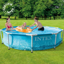 Piscine hors sol tubulaire D 3,05 m x H 76 cm - Intex - Décor Océan