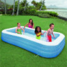 Piscinette pour enfant double boudins gonflables Intex - 203 x 152 x H 18 cm - Bleu