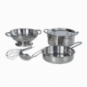 Set ustensile de cuisine dinette pour enfants en Inox - 6 accessoires de cuisine