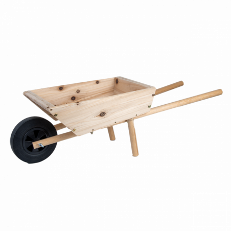 Brouette en bois pour enfant - L 95,5 x P 32,8 x H 28 cm