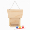 Mangeoire 18 cm à peindre DIY - Kit complet mangeoire + peinture + pinceau - Bois
