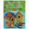 Nichoir en bois à peindre DIY - Kit complet nichoir + peinture + pinceau - H 20 cm
