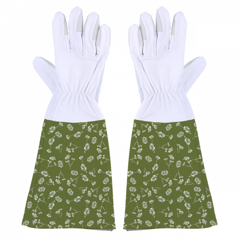 Gants de jardin en cuir résistant aux ronces et épines - Taille M