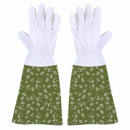 Gants de jardin en cuir résistant aux ronces et épines - Taille M