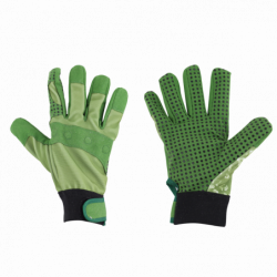 Gants de protection jardin grip & velcro - Taille L - Vert