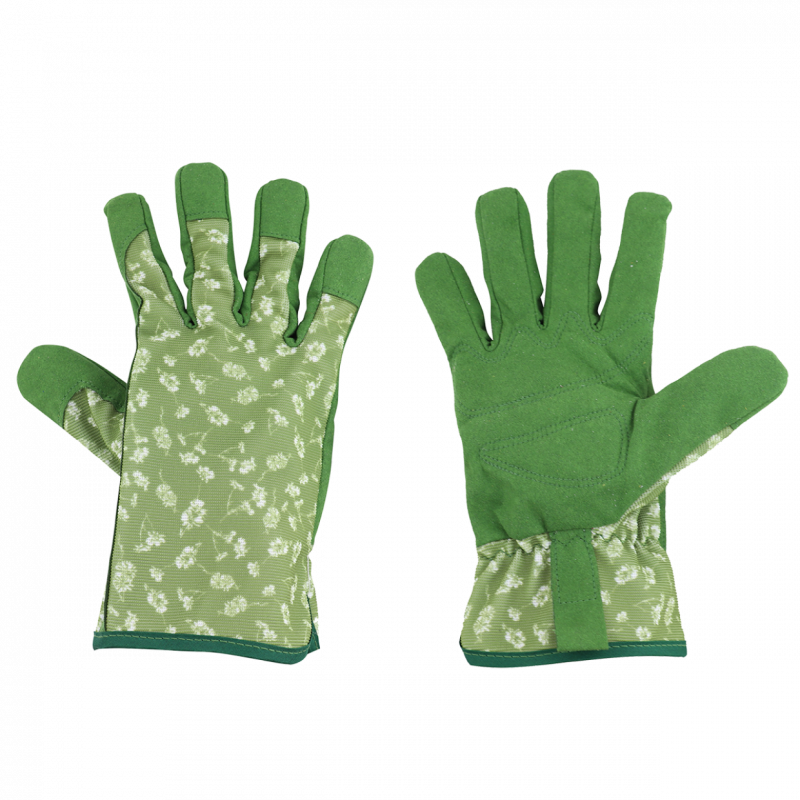 Gants de jardin - Taille M - Motifs imprimés - Vert