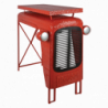 Table style tracteur en acier - L 100 x P 67 x H 104 cm - Rouge