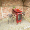 Table style tracteur en acier - L 100 x P 67 x H 104 cm - Rouge