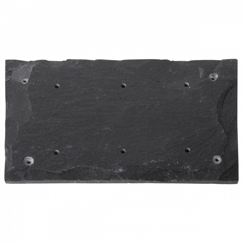 Plaque de maison en ardoise - 15 x 25 cm - Plaque d'adresse 6 trous prépercés