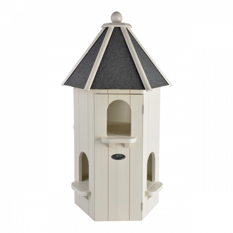 Pigeonnier - L 50 x P 44 x H 87,5 cm - Blanc - Pin, bitume