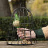 Mangeoire oiseaux avec protection - L 23,7 x P 23,7 x H 30,6 cm - Fer