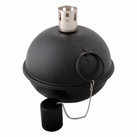 Flambeau culbuteur Noir L - Capacité max 1,08 L - Combustion 24 heures - Acier doux