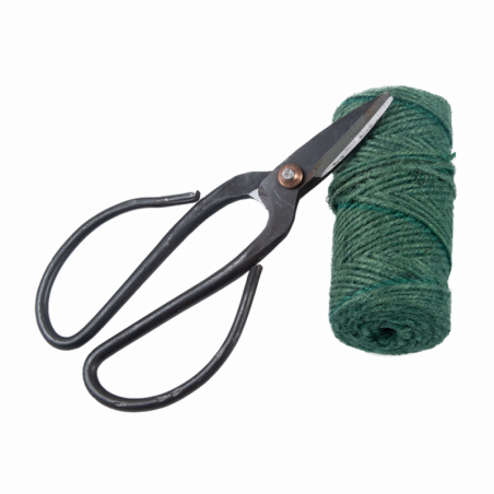 Set ciseaux et corde de jute - Système d'attache pour plantes - 57m