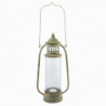 Lanterne métal vieilli vert L - L 23,9 x P 14,8 x H 51,6 cm - Acier doux, verre