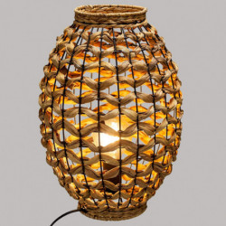 Lampe en jacinthe - H 40 cm - Beige
