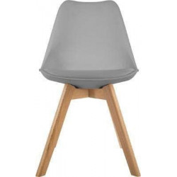 Chaise scandinave Baya - L 48 x P 55 x H 81 cm - Gris