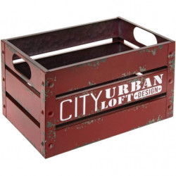 Lot de 3 cagettes - City - L 50,2 x P 30,1 x H 23,5 cm - Rouge