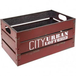 Lot de 3 cagettes - City - L 50,2 x P 30,1 x H 23,5 cm - Rouge