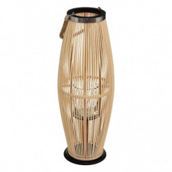 Lanterne en bambou - D 27 x H 72 cm - Beige