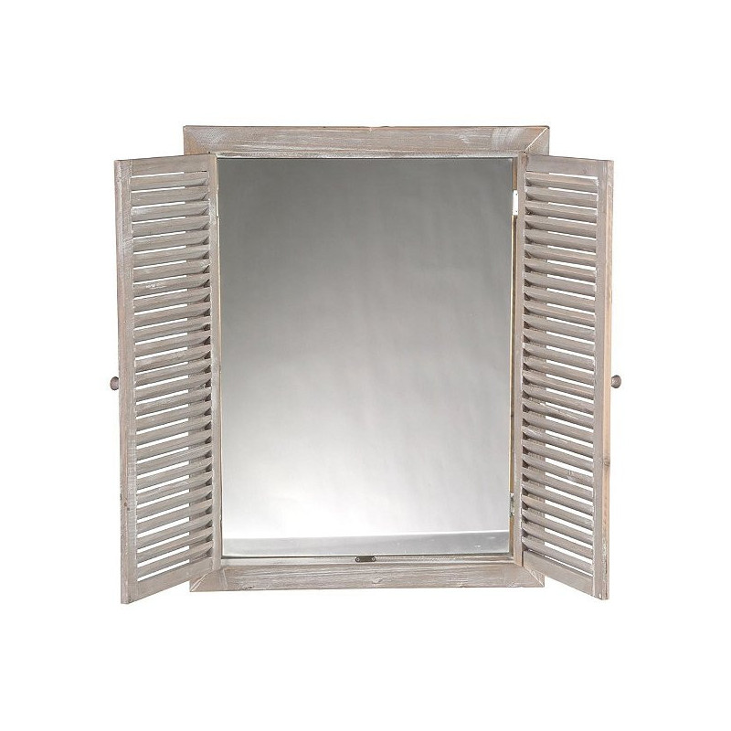 Miroir à volets - 50 x 65 cm - Beige