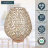 Lampe en papier - Etel - H 35,5 cm - Beige