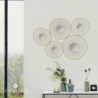 Décoration murale avec miroir - L 79 x P 3,5 x H 60,5 cm - Doré