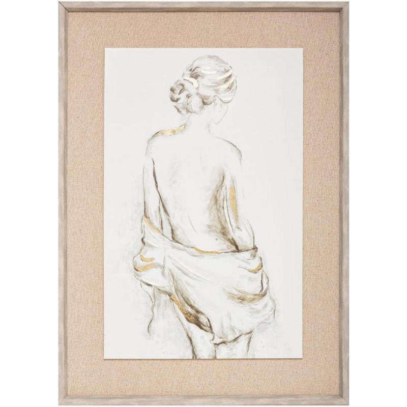 Toile imprimée dessin de crayon - 73 x 53 cm - Blanc