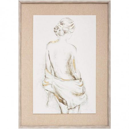 Toile imprimée dessin de crayon - 73 x 53 cm - Blanc