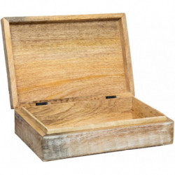 Set de 2 boîtes de décoration - L 25 cm - Bois