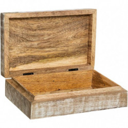 Set de 2 boîtes de décoration - L 25 cm - Bois