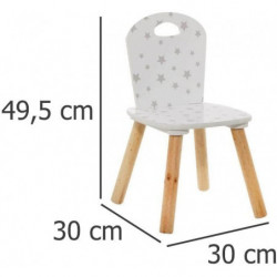 Chaise douceur à motifs - L 32 x H 50 cm - Etoiles