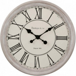 Horloge blanche - D 48 cm - Bois