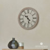 Horloge blanche - D 48 cm - Bois