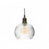 Suspension lumineuse en verre - Laye - D 20 cm - Transparent