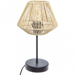 Lampe corde Jily - H 34 cm - Beige
