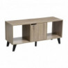 Meuble TV à pieds - 100,8 x 32 x 47 cm - Beige