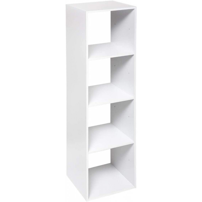 Etagère 4 cases - 34,5 x 32 x 134 cm - Blanc