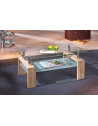 Table basse rectangulaire - Double plateau en verre