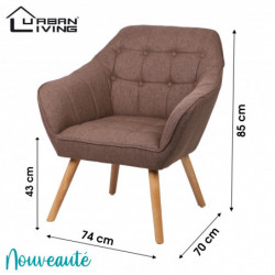 Fauteuil OLY tissu - Taupe...