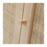 Buffet BALI sur pieds 3 portes - Cannage rotin - Effet bois clair - 120 x 39 x H 70cm