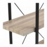 Console COUNTRY SIDE 3 niveaux - Noir mat et bois massif - Bois et métal - L 120 x H 103 x P30 cm