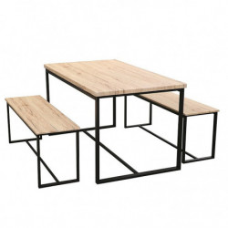 Ensemble table et 2 bancs...