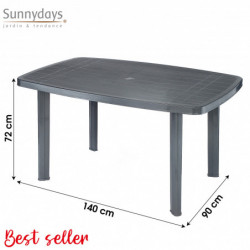 Table de jardin L 140 x L...