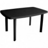 Table de jardin L 140 x L 90 x H 72 cm - Gris anthracite - Plastique résistant