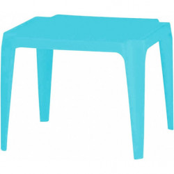 Petite table empilable en plastique - 56 x 51 x H 44.5 cm - Bleu