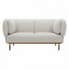 Canapé 2 places en velours - L 1M72 - Gris clair - Marque Atmosphera