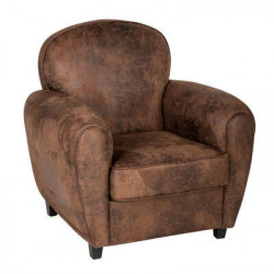 Fauteuil club - Marron - L....